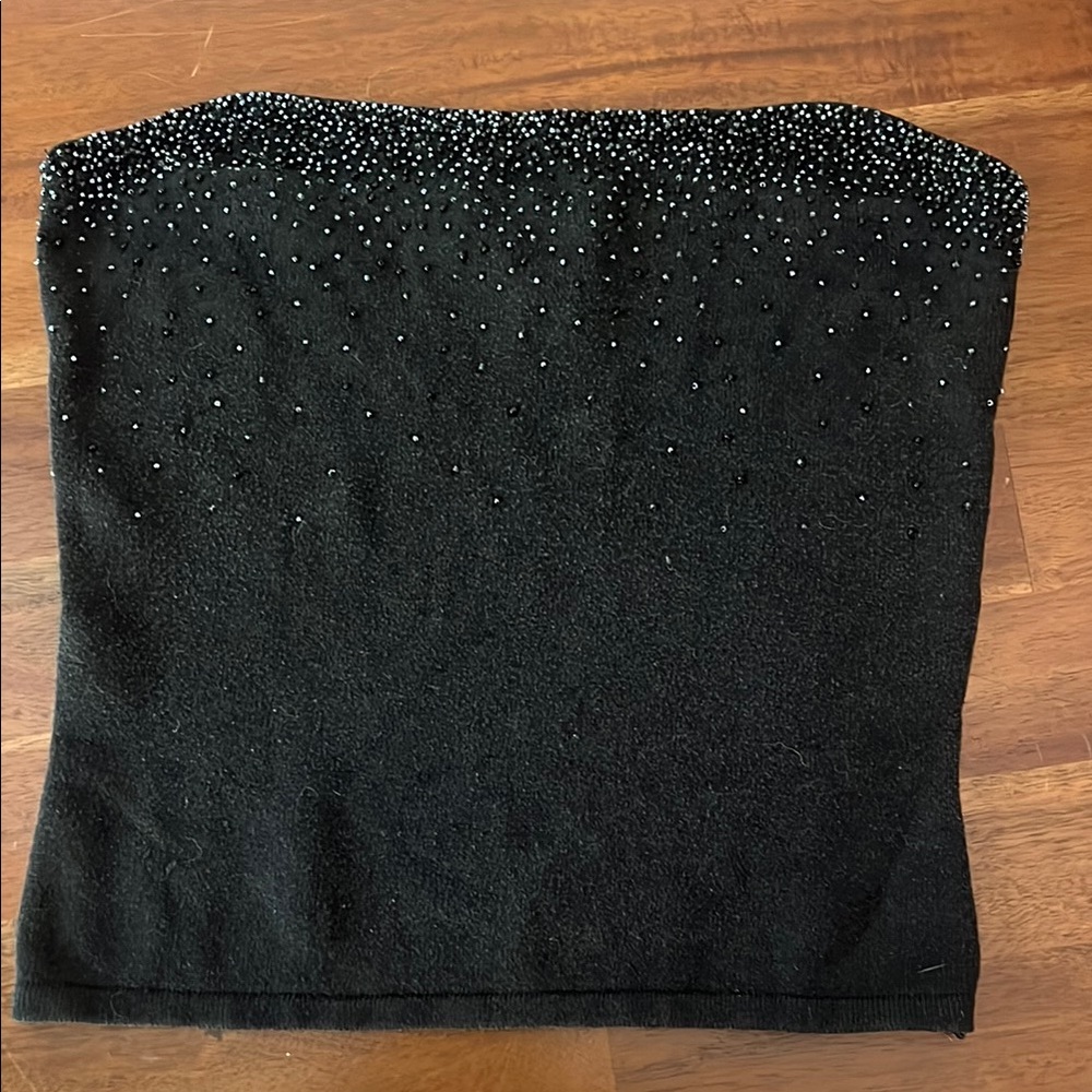 Express Black Strapless Sleeveless Top for Cocktail